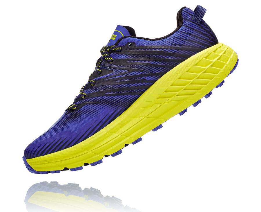 Hoka One One Spor Ayakkabı Erkek Mavi/Yeşil - Speedgoat 4 - EH0547163